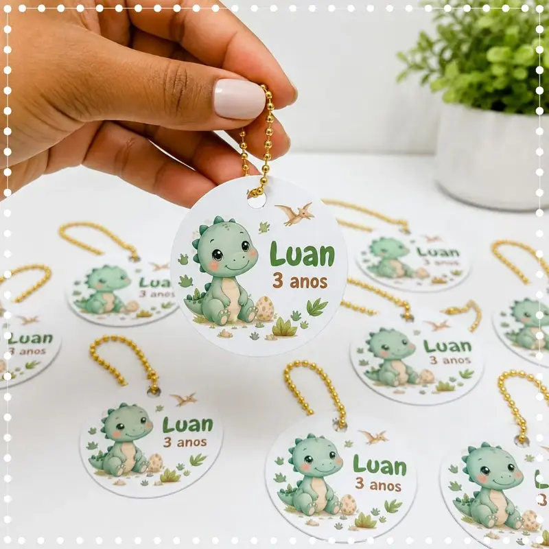 Tag Com Correntinha Personalizada Lembrancinhas De Festas