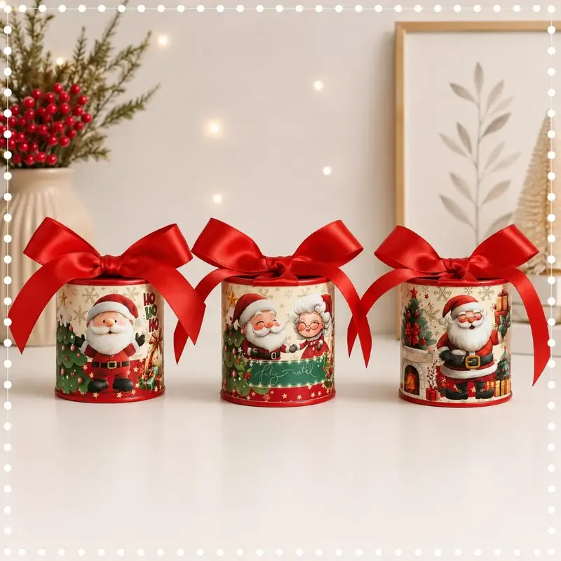 Mini Tubolata 7x6 Personalizada No Tema Natal Lembrancinha De Natal Papai Noel